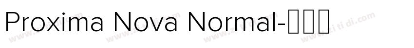 Proxima Nova Normal字体转换